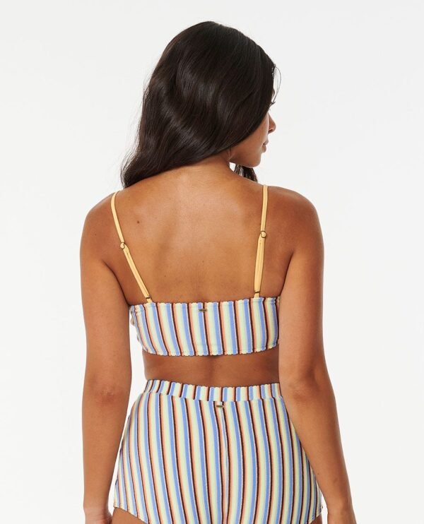 Alternative view of Tropics Stripe Longline Crop Bikini Top