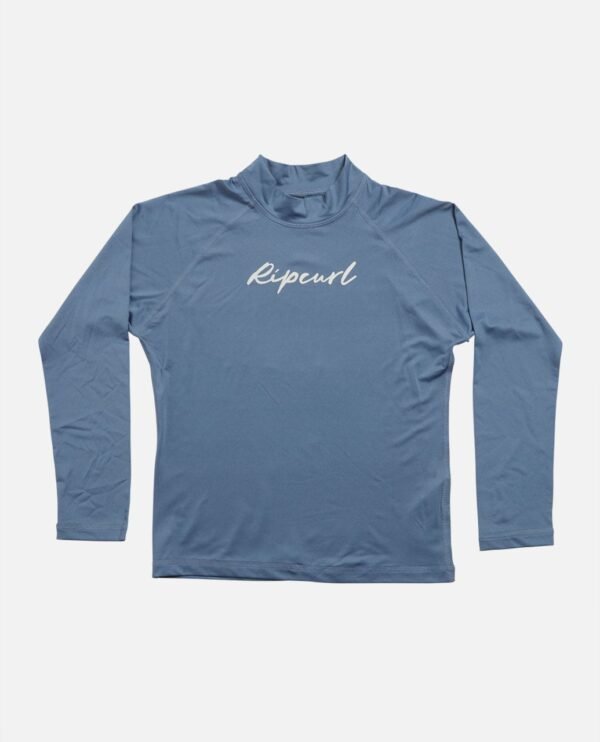 Long Sleeve Script Rashguard - Girls (8-16 Years)