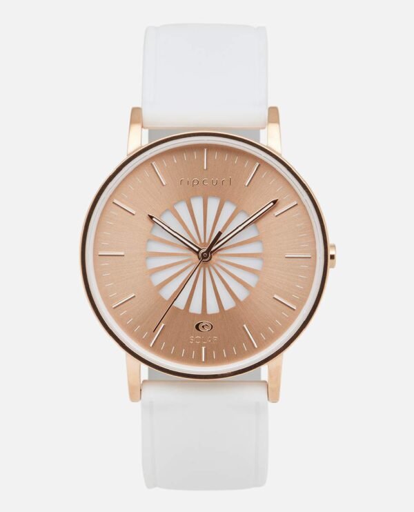 Latch Solar Silicone Rose Gold Watch
